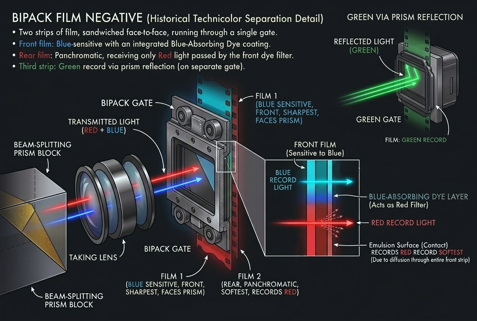 Technicolor Bipack Film Negative