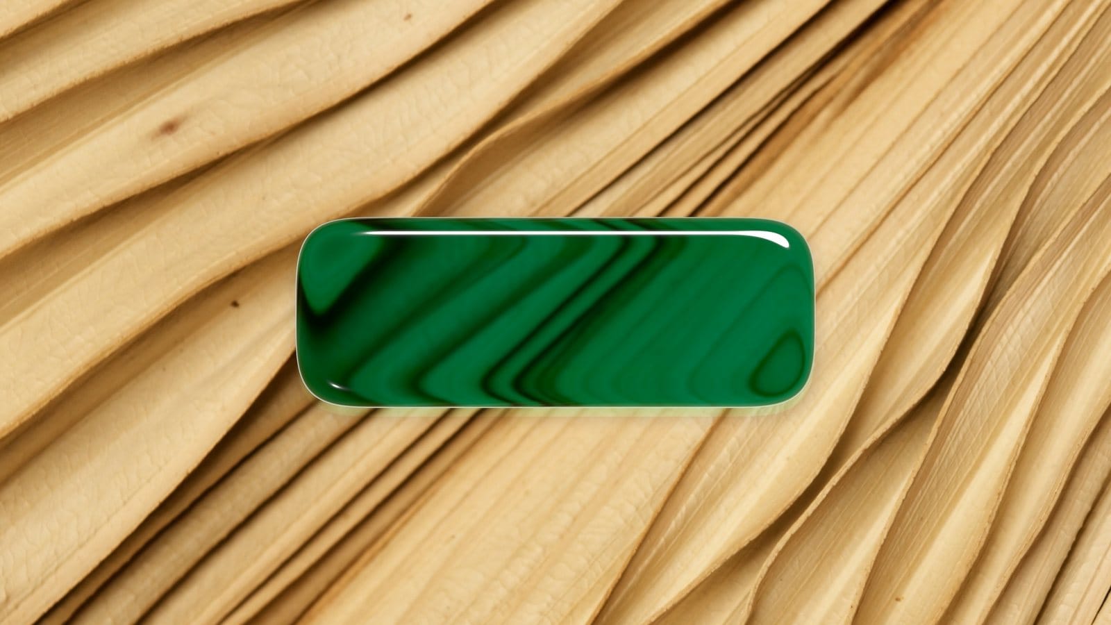 Emerald Glass preset on folded paper