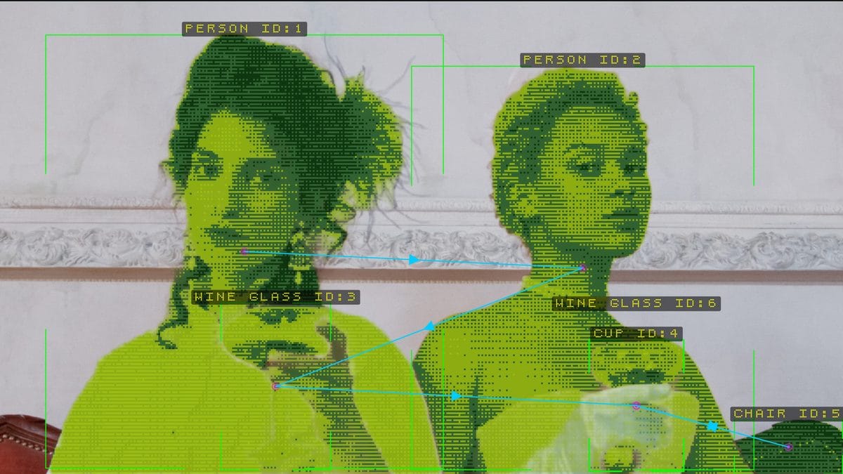 Dither (Retro) applied to two subjects, the room behind them left alone